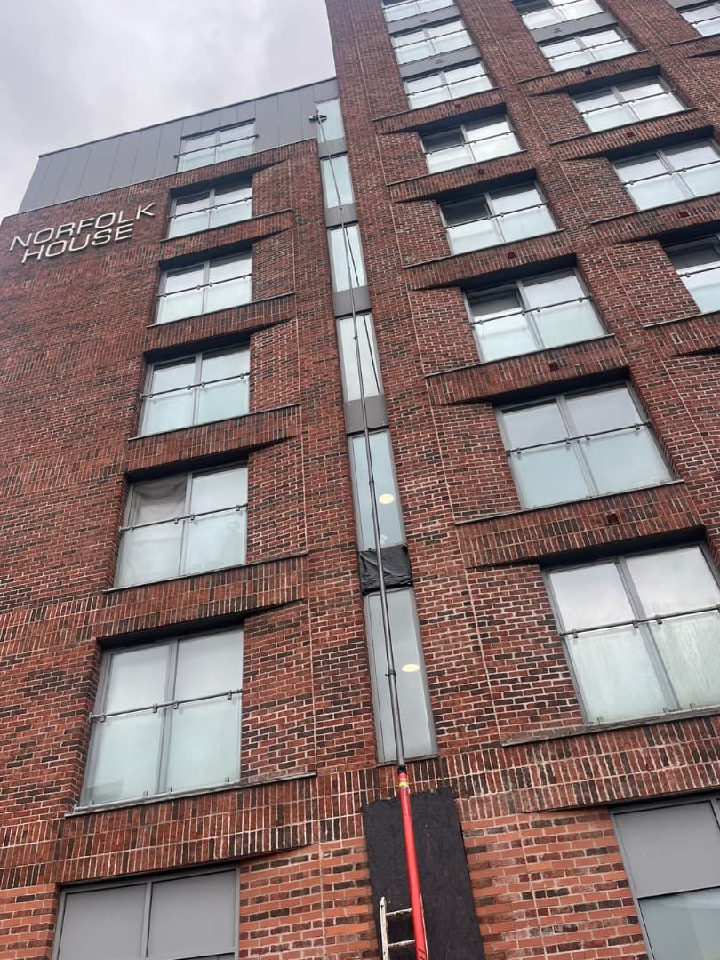 Commercial window cleaning for a managed property in Liverpool